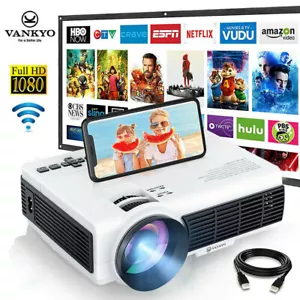 VANKYO Tragbarer Mini Beamer 1080P LED WiFi Video Heimkino Kino HDMI USB - Bild 1 von 12