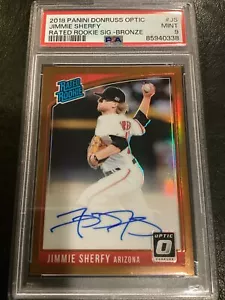 2018 Panini Donruss Optic Jimmie Sherfy Auto Rated Rookie PSA 9 Mint Sig. Bronze - Picture 1 of 5