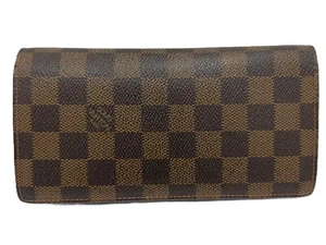 Echte Louis Vuitton Damier Portefeuille Brazza N60017 lange Geldbörse Leder 109972 - Bild 1 von 15