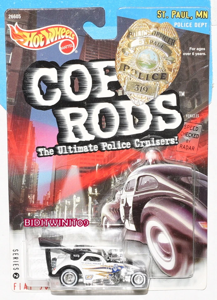HOT WHEELS 1999 COP RODS СЕРИЯ 2 FIAT 500C - Изображение 1 из 1