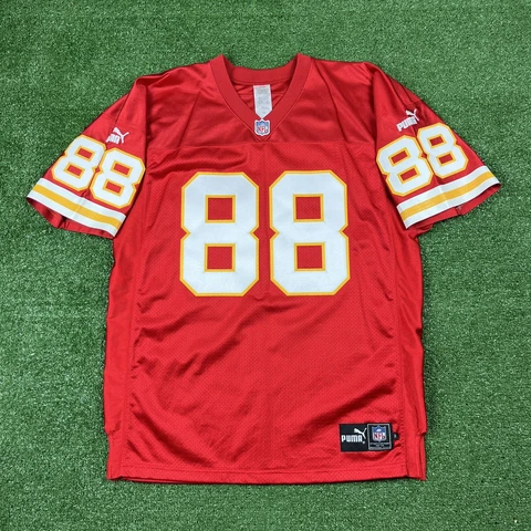 Tony Gonzalez Kansas City Chiefs Vintage Authentic Puma NFL Jersey Size 50 Cover