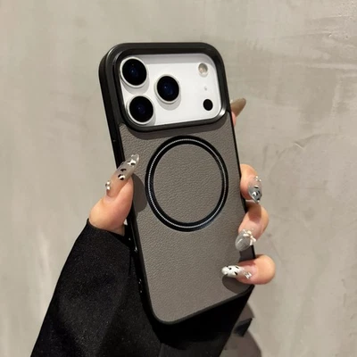 Funda de cuero magnética para teléfono Apple iPhone 17 Air 17 Pro Max 16 15 14 13 12 11 Foto 1 de 4