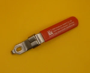 END Stahlhebel 4 x 6,mm rot Griff Hebel Hebelgriff für Kugelhahn Hahn Ventil - Bild 1 von 3