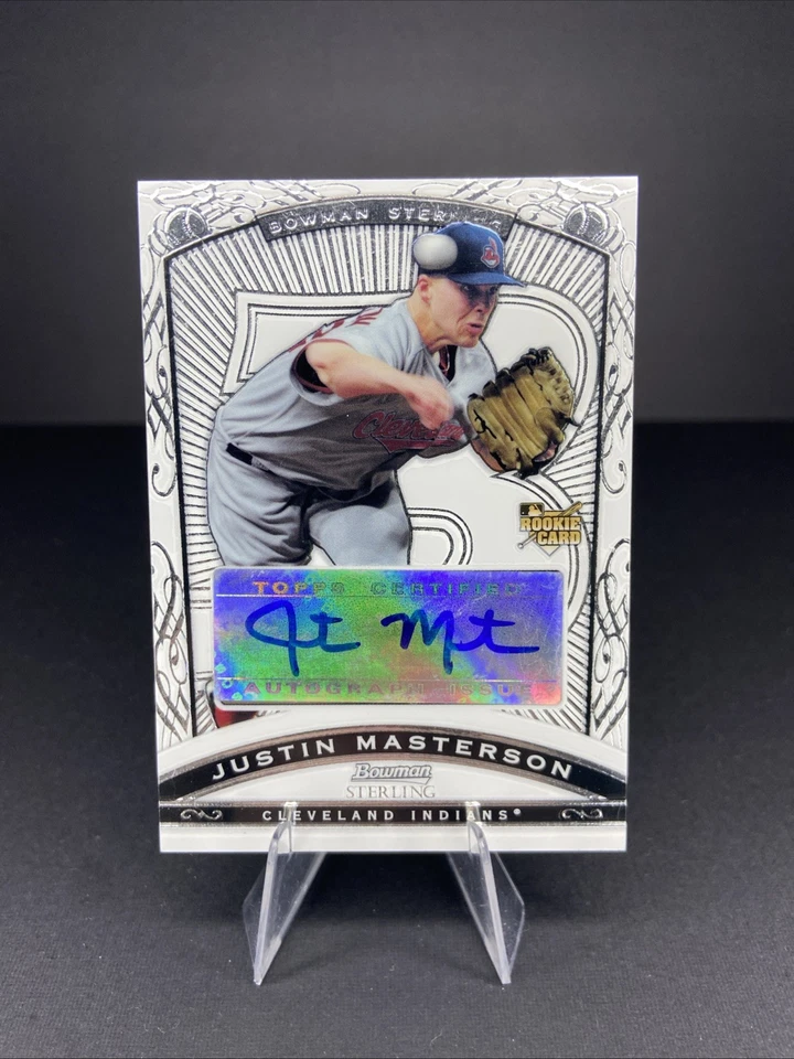 2009 Bowman Sterling Justin Masterson Auto RC Rookie #BS-JM Card - Image 1 of 3