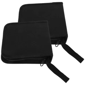 2 Pcs CD Storage Bag Travel Protective Case for Discs Wallet Dvd Cases Holder - Afbeelding 1 van 12