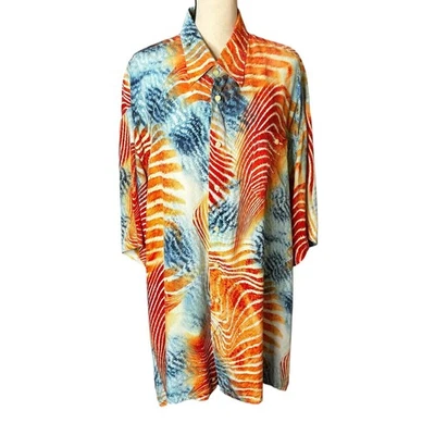 Georg Roth of Germany 3XT Button Down Short Sleeve Colorful Shirt Mens - Image 1 of 4