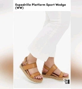 NWOB Torrid Size 10WW /Extra Wide Width/ 2.5" Platform Espadrille Tan Sandal - Picture 1 of 12
