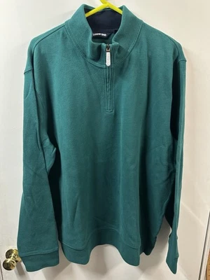 Nuevo sin etiquetas Lands End 1/4 Cremallera Suéter Manga Larga Pullover Sudadera XL 46-48 Verde Foto 1 de 4