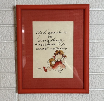 Alfombra personalizada de caligrafía y acuarela firmada por artista con marco de madera 9x10,5 Foto 1 de 4