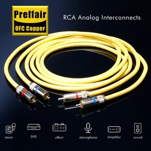 Preffair OFC RCA Interconnect Wire Premium Signal Extension for Audio New - Picture 1 of 9