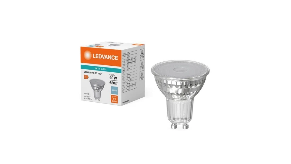 Ledvance LED-Reflektorlampe PAR16 PAR1680120GrV6.9W865 LEDVANCE IP20 GU10