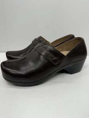 Zuecos para mujer Dansko solsticio de cuero marrón chocolate sin cordones talla 42 Foto 1 de 4