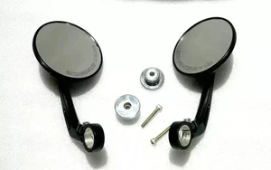 Bar End Mirror With Adaptor Mounts For Royal Enfield Meteor 350 Interceptor, GT - Picture 1 of 9