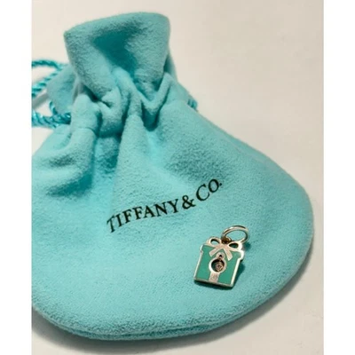 TIFFANY & CO. Plata de Ley 925 Diamante Esmalte Regalo Caja Colgante  Foto 1 de 4