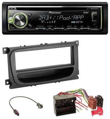 Pioneer DAB USB MP3 AUX CD Autoradio für Ford C-Max Focus Galaxy ab 2007 Ablagef - Bild 1 von 4