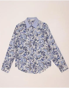ELLESSE Womens Shirt UK 14 Large Blue Paisley RO06 - Picture 1 of 3