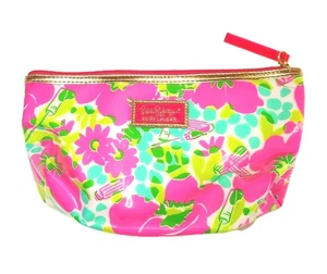 Lilly Pulitzer Estee Lauder Makeup Case Small Zip Bag Pouch Pink Floral - Picture 1 of 9