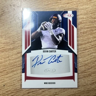 Devin Carter 2024 Sage Red Auto Autograph Rookie - Image 1 of 2
