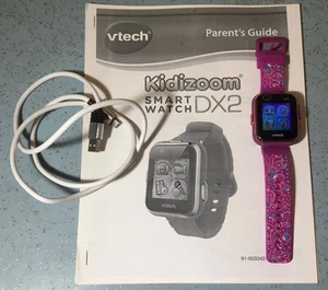 2016 VTECH KIDIZOOM DX2 KINDERSPIELZEUG SMARTWATCH SPIELE FOTOS LILA mit VÖGELN OHNE BOX - Bild 1 von 16