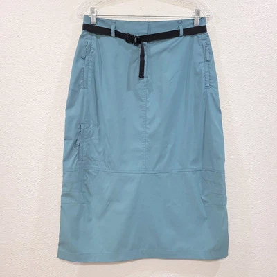NWT J.Jill Womens 8 Blue Nylon Stretch Athletic Hiking Cargo Utility Skirt Modes - Image 1 of 4