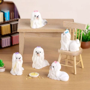 6PC doll house 1:12 Scale Dollhouse Miniatures Cartoon Cute Dog Pet Decorate kit - Picture 1 of 11