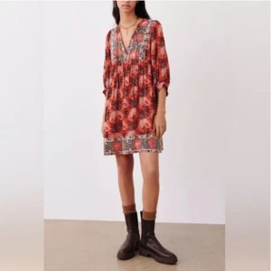 Mini Vestido Túnica Ba&Sh Gaia Naranja Rosa Boho Floral Campesino XS - Imagen 1 de 9