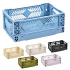 5L Collapsible Utility Crate Bin Storage Basket Lightweight Durable Boxes