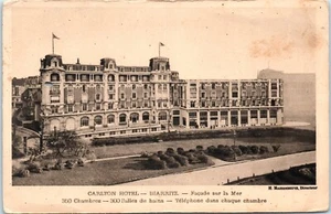 AK Carlton Hotel Biarritz Meerblick Fassade Nouvelle-Aquitaine Frankreich - Bild 1 von 2
