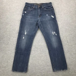 American Eagle Jeans Mens 31x32 Relaxed Straight Blue Distressed Baggy Retro - Picture 1 of 16