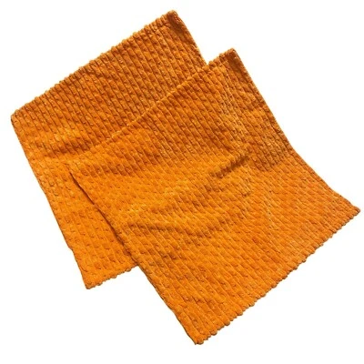 Juego de 2 fundas de almohada con textura naranja 18x18 Foto 1 de 4