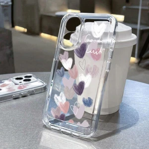 Phone Case For iPhone 16 15 Pro Max 14 13 12 11 Girly Heart Silicone Clear Cover - Picture 1 of 16