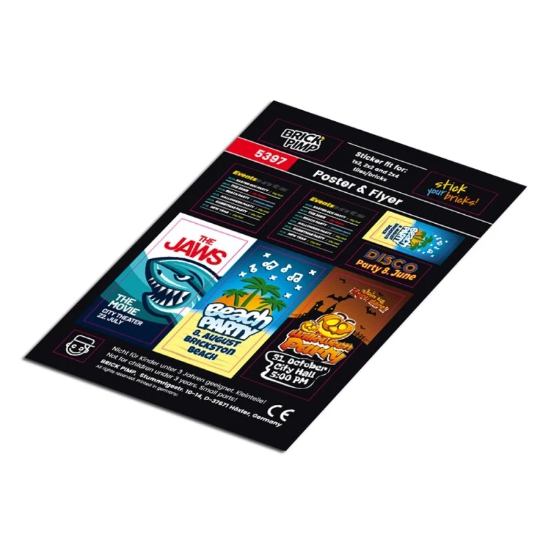 BRICK PIMP Poster & Flyer ❤️ STICKER fit for building blocks tiles /5397