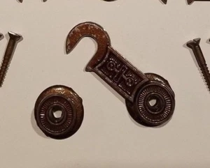 Rare Antique Victorian Hardware Indoor Shutter Latch Set - Seven Pcs per Set - Picture 1 of 3
