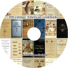 300 Vintage American Livros De Receitas-Culinária, Receitas de panificação, pastelaria e Em Um Dvd