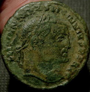 MORTOWN Maximinus II follis 311AD Genius standing holding patera + Corncucopia