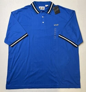 Polo de golf estilo vintage azul ojos de serpiente para hombre talla XL - Imagen 1 de 8