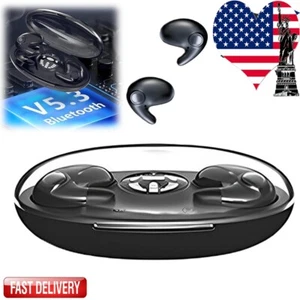 Invisible Bluetooth Earphones Wireless Bluetooth Headset HiFi Stereo Headphones - Picture 1 of 17