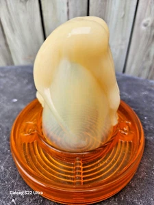UV Shines Caramel #77725 REAL McKee Bottoms Up Shot Glass Cup & Orange Coaster - Picture 1 of 24