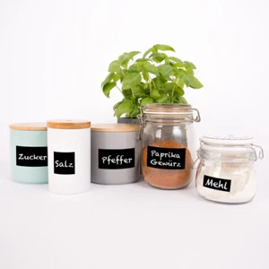  Tafelfolie Etiketten, Namensschilder Aufkleber Wandtattoo - SET - Bild 1 von 7