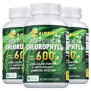 Chlorophyll Capsules 600mg - Anti-aging,Joint Bone Skin Hair Health,Energy Boost - Picture 1 of 10