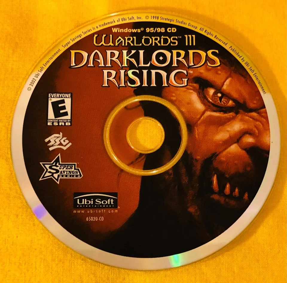 Warlords III 3 Dark Lords Rising PC Game Ubisoft 1998 2002 Disc Only - Image 1 of 1