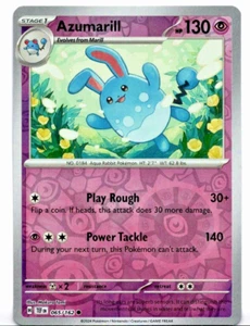 Azumarill 065/162 Sv05: Temporal Forces Reverse Holo - Picture 1 of 2