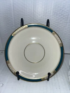 LENOX Union Presidential Collection Teal Border 6 3/8" Bread & Butter Plate 11pc - Picture 1 of 5