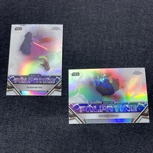 2024 Star Wars Topps Chrome Rise of Palpatine RP-11 & RP-17 Rainbow Refractor - Picture 1 of 5