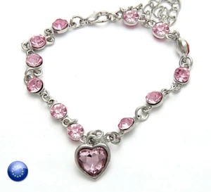 PULSERA CORAZON ROSAS DETALLES COLOR PLATEADO PLATA SILVER MODA MUJER REGALO - Bild 1 von 3