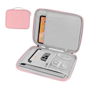 Tablet Bag for Women, Padded Tablet Carrying Sleeve Case for iPad Pro Pink-11 - Picture 1 of 8