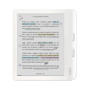 Lettore E-book 7" Touch Screen 32 GB Wi-Fi E Ink Kaleido N428-KU-WH-K-C Kobo - Foto 1 di 7