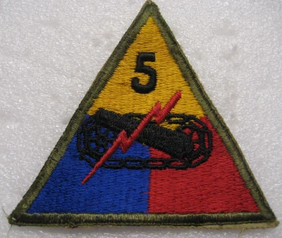 /US Army Patch 5th Armored Division ***,WW2 - Image 1 of 2