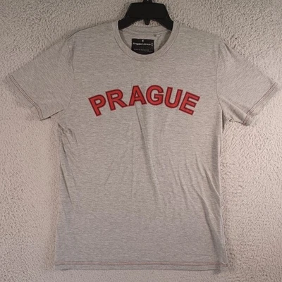 Camiseta Praga Masculina Cinza Tamanho Médio Angelo Litrico Manga Curta Gola Redonda Macia - Imagem 1 de 4