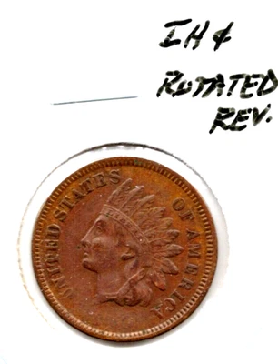 ???0 ~ INDIAN HEAD CENT ~ ROTATED REVERSE ~  NO RESERVE AUCTION - Image 1 of 2